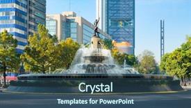  Presentation with mexico city - Slide deck enhanced with de la reforma in mexico background and a ocean colored foreground