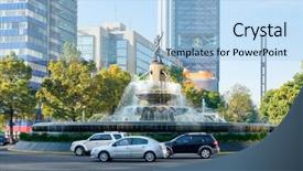  Presentation with mexico city - Amazing slide deck having de la reforma in mexico backdrop and a light blue colored foreground