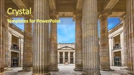  Presentation with colombia - PPT theme consisting of de la republica national congress background and a tawny brown colored foreground