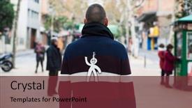  Presentation with street - Amazing PPT theme having de los inocentes the innocent backdrop and a tawny brown colored foreground