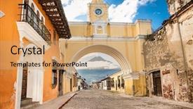 Presentation with guatemala - Amazing presentation design having de santa catalina and colonial backdrop and a coral colored foreground