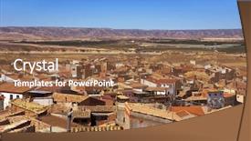  Presentation with aerial view of cape town - PPT theme consisting of de santa maria la mayor background and a tawny brown colored foreground