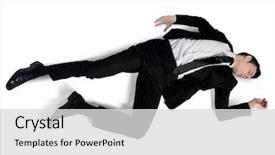  Presentation with sleep - Amazing slide deck having dead - isolated business man sleep position backdrop and a light gray colored foreground