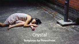  Presentation with asian - Colorful presentation theme enhanced with dead body - asian girl lies backdrop and a gray colored foreground