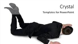  Presentation with sleep - Amazing presentation design having dead body - isolated business man sleep position backdrop and a white colored foreground