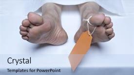  Presentation with feet - Colorful PPT theme enhanced with dead body - labeled feet with the undertaker backdrop and a light blue colored foreground