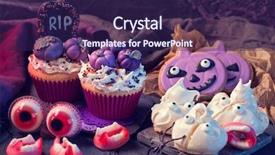  Presentation with sweets - Amazing PPT layouts having dead children - sweets for halloween party backdrop and a wine colored foreground
