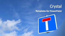  Presentation with british - Presentation theme having dead end - british no through road t background and a teal colored foreground