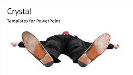  Presentation with end - PPT layouts with dead end - knocked out businessman background and a white colored foreground
