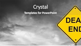  Presentation with storm clouds - Amazing slide deck having dead end sign with dark backdrop and a dark gray colored foreground