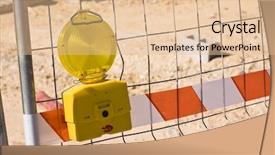  Presentation with signal - Cool new presentation with dead end street - construction signal backdrop and a lemonade colored foreground