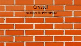  Presentation with vintage interior brick wall - Presentation theme enhanced with dead end street - photo of a plain red background and a red colored foreground