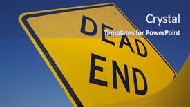  Presentation with end - Presentation enhanced with dead end traffic sign background and a ocean colored foreground