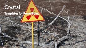 Presentation with chernobyl disaster - Cool new presentation theme with dead forest near chernobyl area backdrop and a tawny brown colored foreground