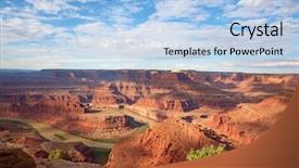  Presentation with horse - PPT theme enhanced with dead horse state park near background and a  colored foreground