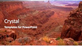 Presentation with horse - Presentation theme featuring dead horse state park near background and a tawny brown colored foreground