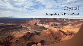  Presentation with horse sillouette - PPT theme consisting of dead-horse-state-park-near background and a light blue colored foreground