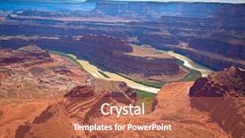  Presentation with horse sillouette - Presentation design consisting of dead horse state park near background and a  colored foreground