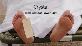  Presentation with feet - Beautiful theme featuring dead mans feet with toe backdrop and a light gray colored foreground