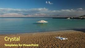  Presentation with israel - Colorful slide deck enhanced with dead sea beach ein bokek backdrop and a tawny brown colored foreground