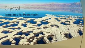  Presentation with patterns - PPT theme enhanced with dead-sea-evaporated-salt-forms background and a teal colored foreground