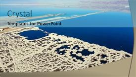  Presentation with sea water - Presentation design consisting of dead-sea-the-blue-water background and a light blue colored foreground