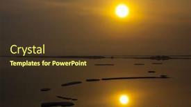  Presentation with environmental - Audience pleasing slide set consisting of dead-sea-the-foggy-sun backdrop and a tawny brown colored foreground