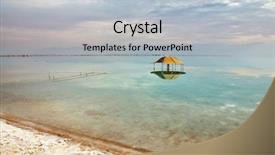  Presentation with red chinese winter festival - Presentation theme featuring winter in the dead sea background and a light blue colored foreground