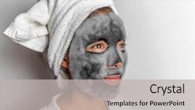  Presentation with charcoal - Amazing PPT theme having dead skin cells with chemical backdrop and a light gray colored foreground