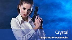  Presentation with black girl sexy fashionable mulatto - Cool new slides with dead stars - beautiful sexy girl holding gun backdrop and a ocean colored foreground