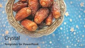  Presentation with bowl - Amazing PPT layouts having dead stars - bowl of dates backdrop and a light blue colored foreground