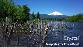  Presentation with chile - Cool new PPT theme with dead-trees-logs-in-water backdrop and a ocean colored foreground