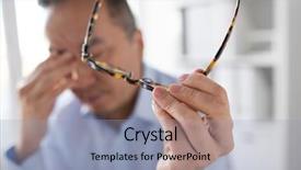  Presentation with stress - PPT layouts featuring deadline and stress concept - hand background and a  colored foreground