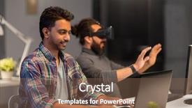  Presentation with creative - Audience pleasing theme consisting of deadline and technology concept - creative backdrop and a tawny brown colored foreground