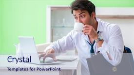  Presentation with work the word in your life - Colorful presentation theme enhanced with missed meetings - man dressing up and late backdrop and a sky blue colored foreground