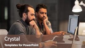  Presentation with team working together - PPT layouts featuring deadline technology and people concept background and a tawny brown colored foreground