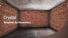  Presentation with deadlock - Slides enhanced with deadlock - old grunge interior with brick background and a tawny brown colored foreground