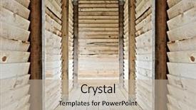  Presentation with deadlock - Colorful slide deck enhanced with deadlock - old wooden room backdrop and a mint green colored foreground