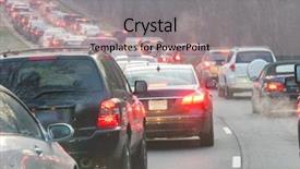  Presentation with deadlock - Presentation having deadlock - traffic jam during evening rush background and a light gray colored foreground