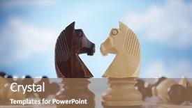  Presentation with deadlock - PPT layouts consisting of deadlock - two knights face to face background and a coral colored foreground