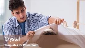  Presentation with mourning - Presentation theme featuring deadly diesease - man mourning his dead wife background and a violet colored foreground