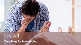  Presentation with mourning - Presentation enhanced with deadly diesease - man mourning his dead wife background and a tawny brown colored foreground