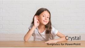  Presentation with home is where the heart is - Presentation theme consisting of deaf - young hispanic kid sitting background and a coral colored foreground