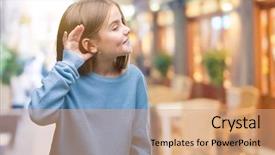  Presentation with winter - Cool new presentation theme with deaf children - young beautiful girl wearing winter backdrop and a  colored foreground