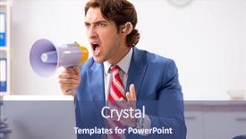  Presentation with hearing aid - Colorful theme enhanced with deaf employee using hearing aid backdrop and a  colored foreground