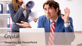  Presentation with hearing aid - Slide deck featuring deaf employee using hearing aid background and a lemonade colored foreground