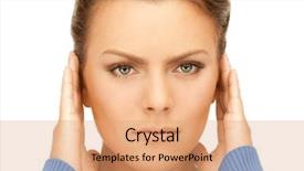  Presentation with bright - Amazing PPT theme having deaf people - bright closeup portrait picture backdrop and a coral colored foreground