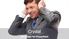  Presentation with teacher stress - Presentation design enhanced with deaf school - business and office stress problem background and a dark gray colored foreground