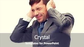  Presentation with teacher stress - Presentation theme having deaf school - business and office stress problem background and a tawny brown colored foreground