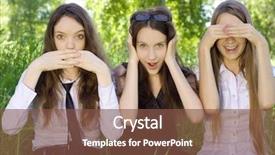 Presentation with deaf - Amazing PPT theme having deaf school - three beautiful student girls spend backdrop and a tawny brown colored foreground